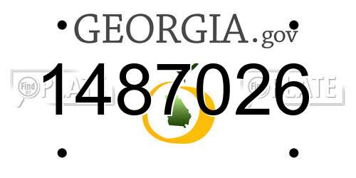 1487026 Georgia License Plate