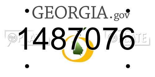 1487076 Georgia License Plate