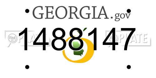 1488147 Georgia License Plate