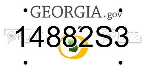 14882S3 Georgia License Plate