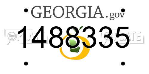 1488335 Georgia License Plate