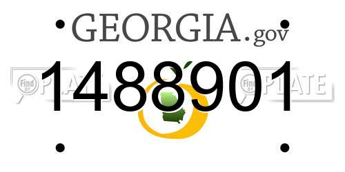 1488901 Georgia License Plate