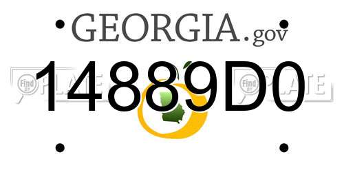 14889D0 Georgia License Plate