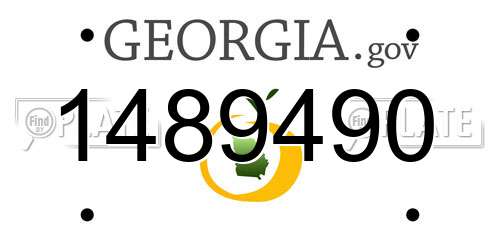 1489490 Georgia License Plate