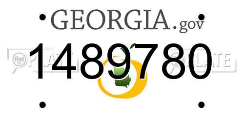 1489780 Georgia License Plate