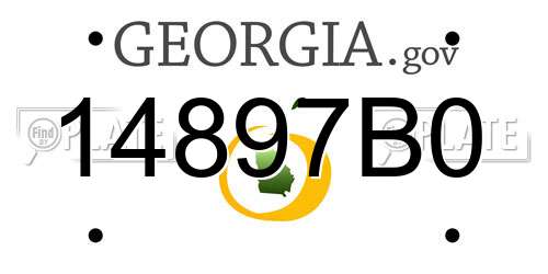 14897B0 Georgia License Plate