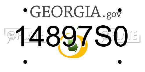 14897S0 Georgia License Plate