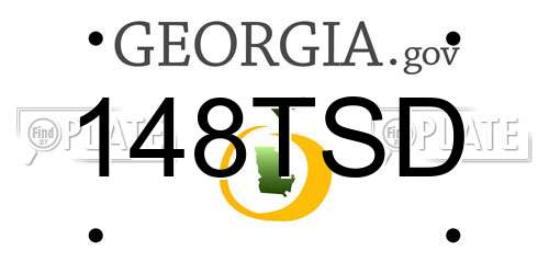 148TSD Georgia License Plate