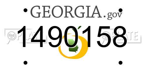 1490158 Georgia License Plate