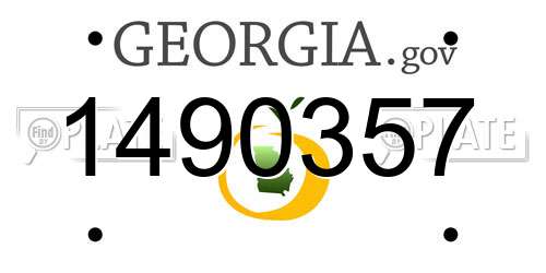 1490357 Georgia License Plate
