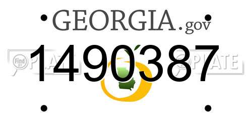 1490387 Georgia License Plate