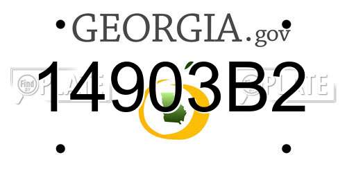 14903B2 Georgia License Plate