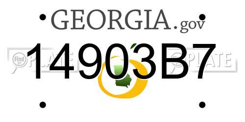 14903B7 Georgia License Plate