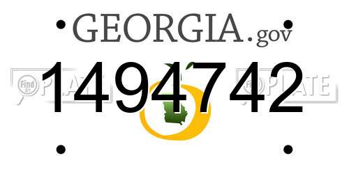 1494742 Georgia License Plate