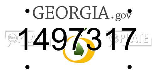 1497317 Georgia License Plate