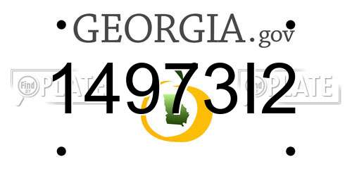 14973I2 Georgia License Plate