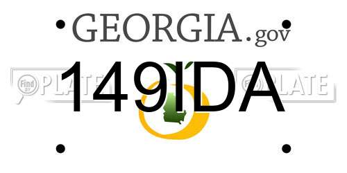 149IDA Georgia License Plate
