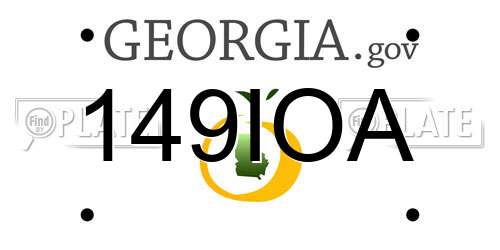 149IOA Georgia License Plate