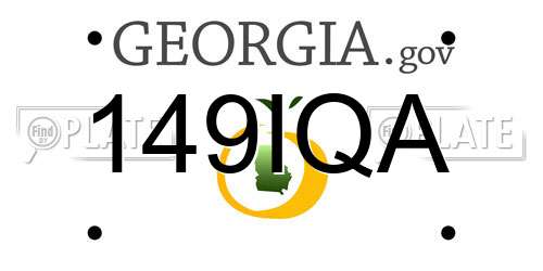 149IQA Georgia License Plate