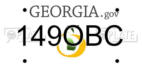 149OBC Georgia License Plate