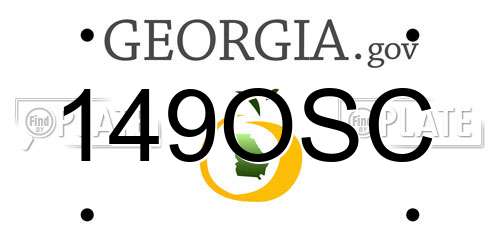 149OSC Georgia License Plate