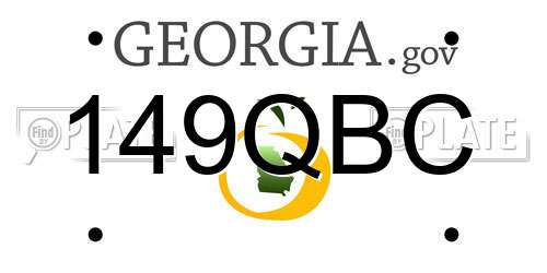 149QBC Georgia License Plate
