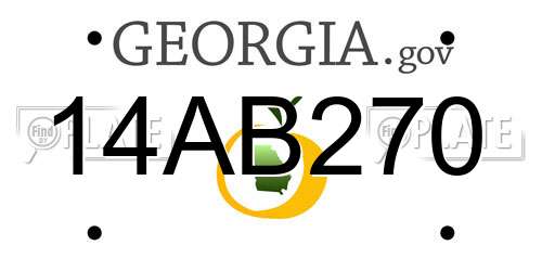 14AB270 Georgia License Plate