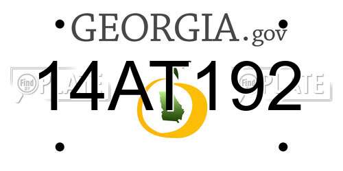 14AT192 Georgia License Plate