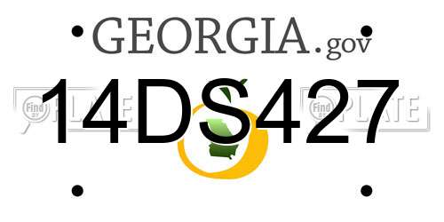 14DS427 Georgia License Plate
