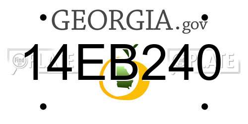 14EB240 Georgia License Plate