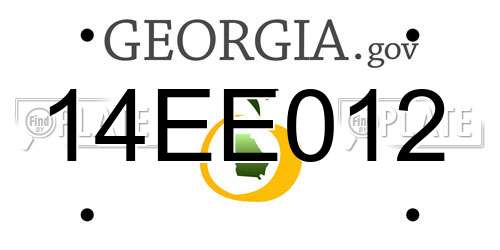 14EE012 Georgia License Plate