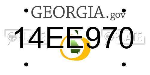 14EE970 Georgia License Plate