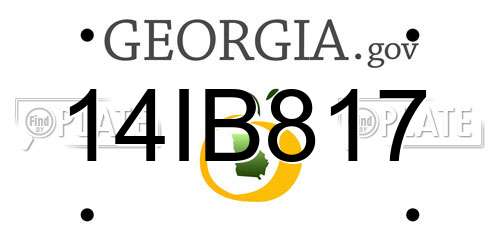 14IB817 Georgia License Plate