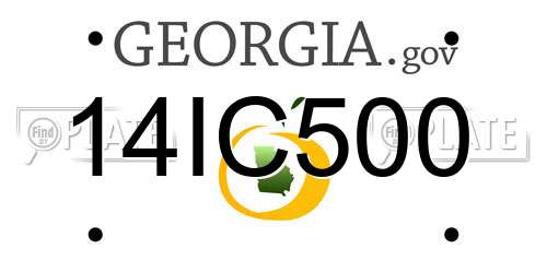 14IC500 Georgia License Plate