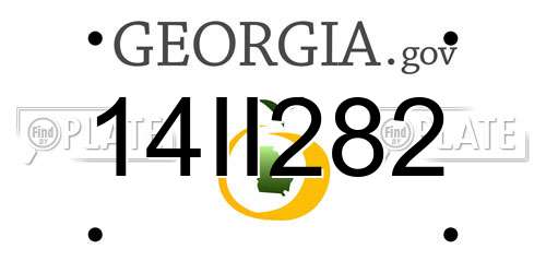 14II282 Georgia License Plate