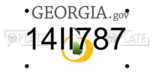 14II787 Georgia License Plate