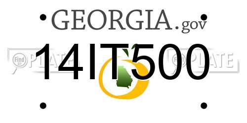 14IT500 Georgia License Plate