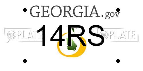 14RS Georgia License Plate