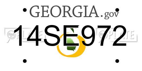 14SE972 Georgia License Plate
