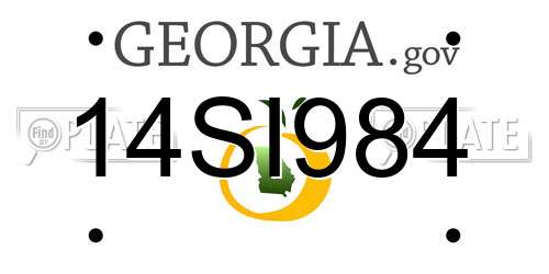 14SI984 Georgia License Plate