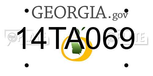 14TA069 Georgia License Plate