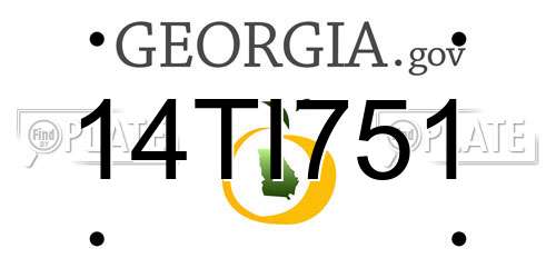 14TI751 Georgia License Plate