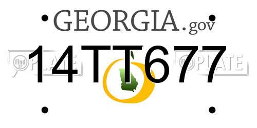 14TT677 Georgia License Plate