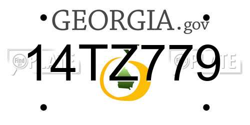 14TZ779 Georgia License Plate