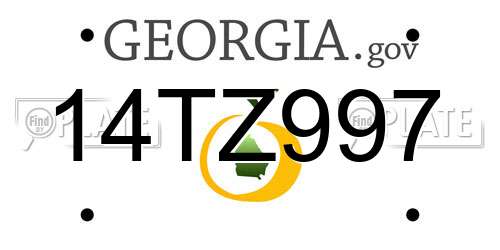 14TZ997 Georgia License Plate