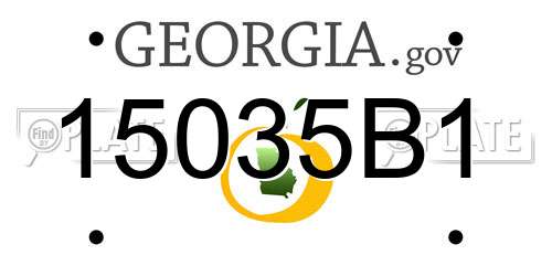 15035B1 Georgia License Plate