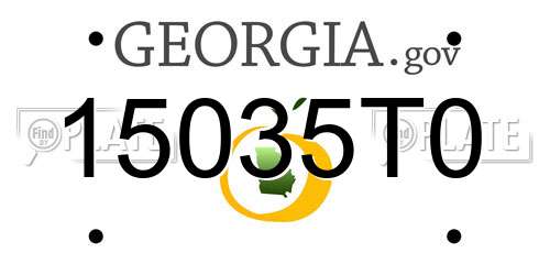 15035T0 Georgia License Plate