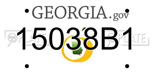 15038B1 Georgia License Plate
