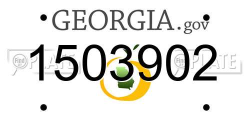 1503902 Georgia License Plate