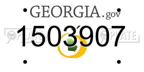 1503907 Georgia License Plate